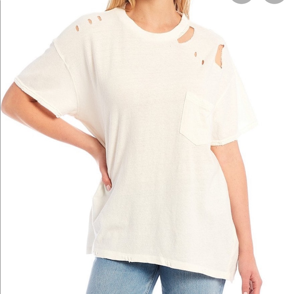 NWT Free People Rubi Distressed Tee
